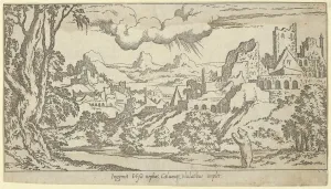 Davent Leon Prints: Calisto Changed Into a Bear From Fable of Calisto, 1547-50. Creator: Leon Davent
