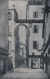 Cg Holme Prints: Calle Crosera, 1913, (1925). Creator: Sydney Vacher
