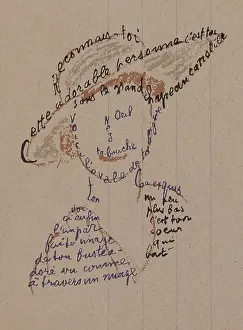 Apollinaire Prints: Calligram: 'Reconnais-toi'