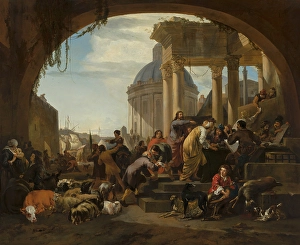 Nicolaes Berghem Prints: The Calling of St Matthew, 1657. Creators: Nicolaes Berchem, Jan Baptist Weenix