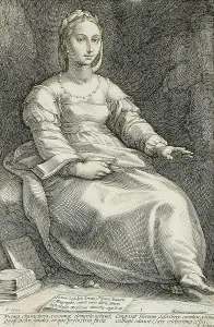 Henry Goltzius Prints: Calliope, 1592. Creator: Hendrik Goltzius