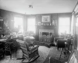 William H Prints: Calloway residence, interior, chair in center