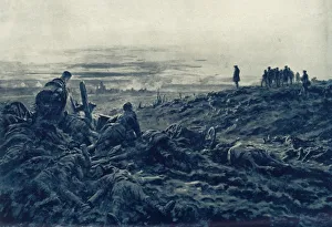 Commander Chief Gallery: Calm at Eventide: Commander-in-Chief Surveying the Field of Victory, 1916. Creator: Unknown
