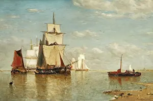 Calm Prints: Calm at the Mouth of the Scheldt, 1868. Creator: Paul Jean Clays