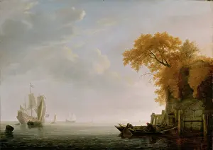Simon De Fleger Prints: A Calm Sea, 1642. Creator: Simon de Vlieger