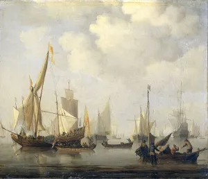 Marine Prints: A Calm at Sea, 1650-1707. Creator: Willem van de Velde the Younger