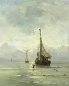 Mesdag Hendrik Willem Prints: Calm sea, 1860-1900. Creator: Hendrik Willem Mesdag