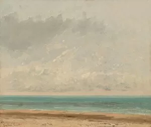 Courbet Jean Desire Gustave Gallery: Calm Sea, 1866. Creator: Gustave Courbet