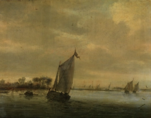 Salomon Von Ruisdael Prints: Calm Water, c1622-1670. Creator: Salomon Ruysdael