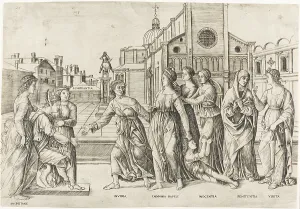 Mantegna Prints: The Calumny of Apelles, 1500/1506. Creator: Girolamo Mocetto