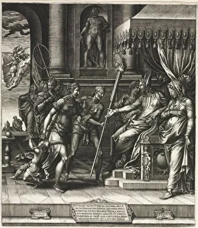 The Calumny of Apelles, 1560. Creator: Giorgio Ghisi (Italian, 1520-1582)