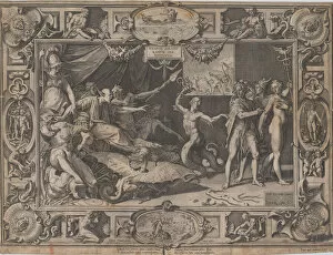 Cornelis Cort Gallery: The Calumny of Apelles, 1602. Creator: Cornelis Cort