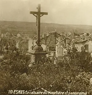 Calvary at the cemetery of Esnes, northern France, c1914-c1918 Calvary at the cemetery of Esnes, northern France, c1914-c1918