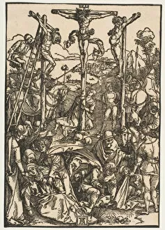 Collapsed Collection: Calvary with the Three Crosses, ca. 1503. Creator: Albrecht Durer