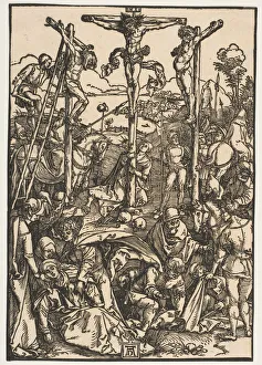 Collapse Prints: Calvary with the Three Crosses, ca. 1503. Creator: Albrecht Durer