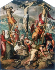 Large Group Of People Prints: Calvary, late 16th century. Artist: Pieter Piertsz the Elder