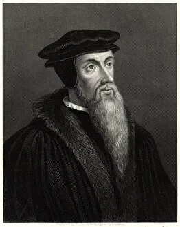 Protestantism Gallery: Calvin, 19th century. Artist: Thomas A Woolnoth
