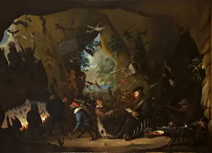Calvin Prints: Calvin in Hell. Artist: Heemskerk, Egbert van, the Younger (1676-1744)