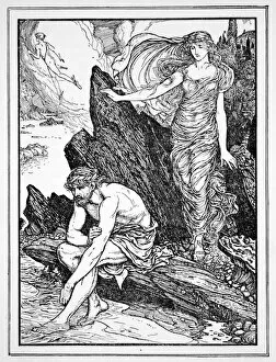 Trapped Collection: Calypso Takes Pity on Ulysses, 1926. Artist: Henry Justice Ford