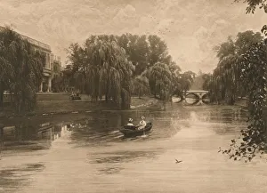 River Cam Prints: The Cam at Cambridge with Trinity College, 1902