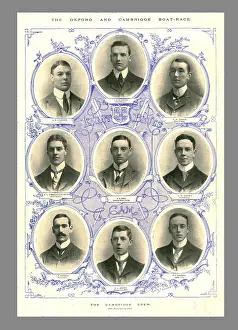 Student Prints: The Cambridge Crew, Oxford and Cambridge Boat Race, 1898. Creator: Hills and Saunders
