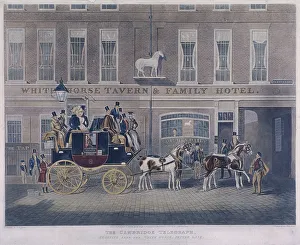 George Hunt Prints: Cambridge Telegraph, Fetter Lane, London, c1830. Artist: George Hunt