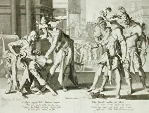 Joachim Wtewael Prints: Cambyses Commanding the Flaying of Judge Sisamnes, 1607. Creator: Willem van Swanenburg