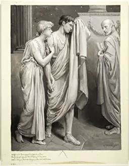 Will Hicok Low Prints: As One Came Near with Curl d Gray Beard, Sharp Eyes, and Smooth Bald Crown, 1885