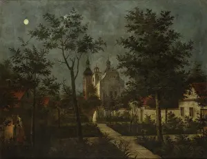 Moonlit Prints: The Cameldolites Monastery at Bielany near Krakow