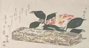 Parcel Gallery: Camellia Flower and Yokan (a sort of bean jelly) Wrapped in Bamboo Skin, 1811. 1811