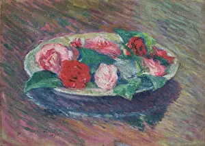 Jzef Prints: Camellias in a Bowl, 1891. Creator: Jozef Pankiewicz