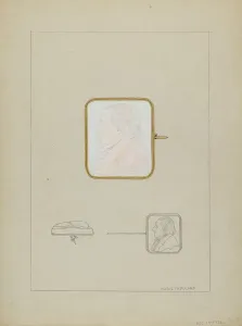 Cameo Prints: Cameo Brooch, 1936. Creator: Marie Famularo