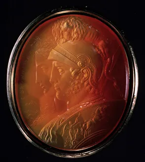 Sardonyx Prints: Cameo with Mars and Bellona, ca 1784. Artist: Brown, Charles (1749-1795)