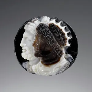 Cameo Prints: Cameo;Cameo with a Ptolemaic King and Zeus Ammon, 2nd century B.C. Creator: Unknown