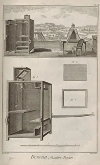 Diderot Prints: Camera obscura. From Encyclopedie by Denis Diderot and Jean Le Rond d Alembert, 1751-1765