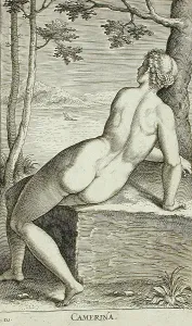 Water Nymph Prints: Camerina, 1587. Creator: Philip Galle