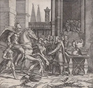 Agostino Prints: Camillus, dated 1531. Creator: Agostino Veneziano