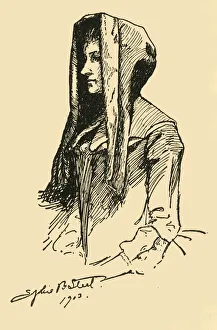 A Camlet Hood; taken from an Orginal Garment, c1702, 1903, (1937). Creator: Sophie B Steel