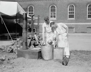 Army Camp Prints: Camp, 1917 or 1918. Creator: Harris & Ewing. Camp, 1917 or 1918. Creator: Harris & Ewing