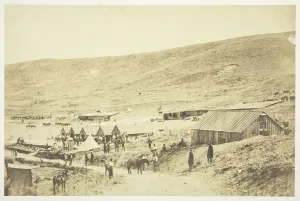 Salted Paper Print From The Album And Prints: Camp of the 4th Light Dragoons, 1855. Creator: Roger Fenton