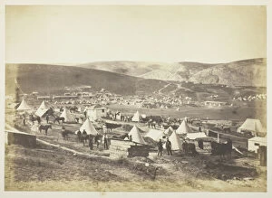 Encampment Gallery: Camp of the 5th Dragoon Guards, 1855. Creator: Roger Fenton