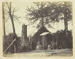 Military Camp Gallery: Camp Architecture, Brandy Station, Virginia, January 1864. Creator: Alexander Gardner