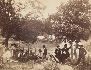 John J Prints: Camp of Captain Hoff, Rear View, Gettysburg, Pennsylvania, July 1865