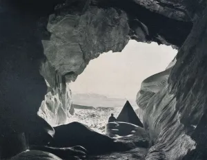 G Murray Prints: Camp in the Cave Under Penelope Point, 1912, (1913). Artist: G Murray Levick
