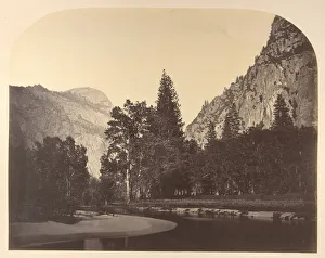 Watkins Carleton Emmons Prints: Camp Grove, Near Sentinel, 1861, Yosemite. Creator: Carleton Emmons Watkins