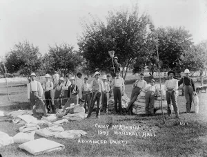 Supplies Gallery: Camp McKibbin, Marshall Hall, (Advanced Party), [Maryland?], 1893. Creator: Unknown