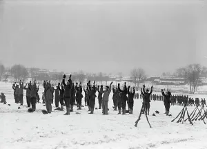 Army Camp Prints: Camp Meade, Maryland - Winter Views