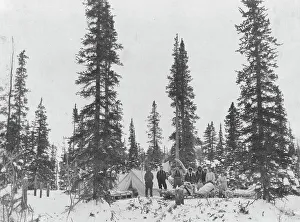 Nome Alaska United States Prints: Camp north of the Arctic Circle, between c1900 and c1930. Creator: Unknown