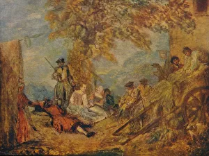 Watteau Prints: Camp Scene, c17th century, (1909) Artist: Jean-Antoine Watteau