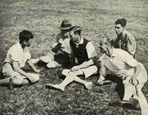 W And G Foyle Prints: In Camp at Southwold, Suffolk: A Friendly Chat, 1937. Creator: Unknown